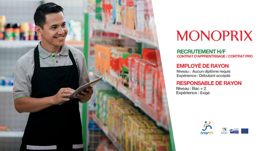 monoprix recrutement mai 2018