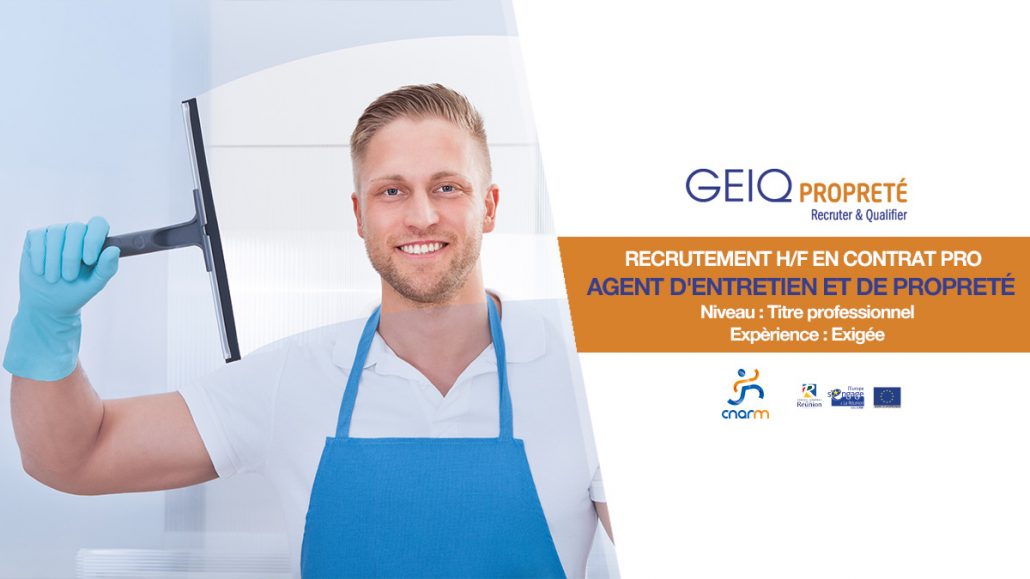 GEIQ PROPRETE recrutement avril 2018